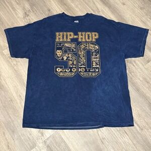 Rock The Bells Hip Hop 50th Anniversary T Shirt Mens XXL‎ Graphic Tee Blue